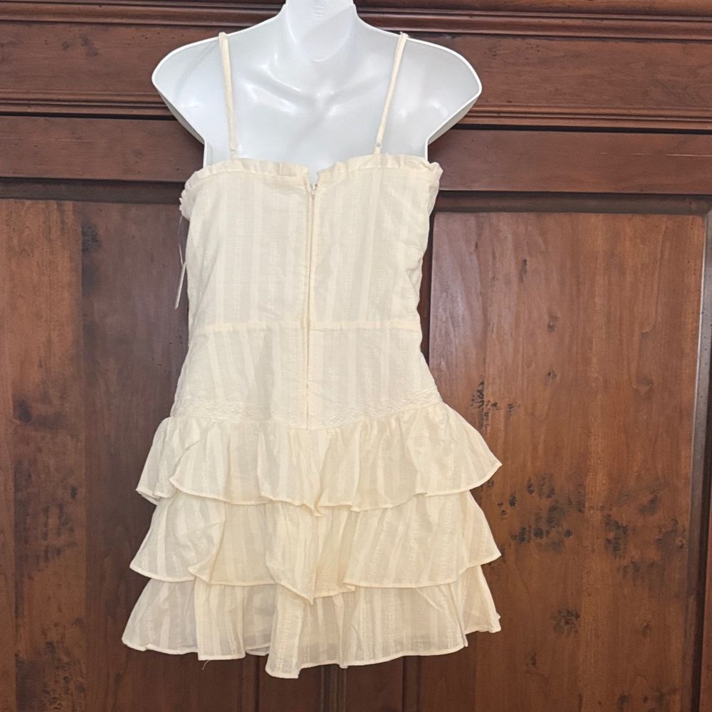 NWT Altar'd State Nina Ivory Textured Mini Dress Size M - Picture 5 of 6
